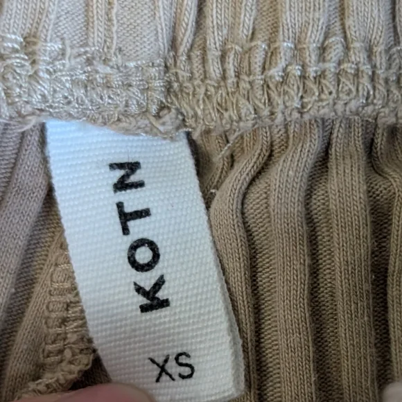 KOTN Ribbed Lounge Pant in Natural - Picture 11 of 11